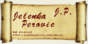 Jelenka Perović vizit kartica